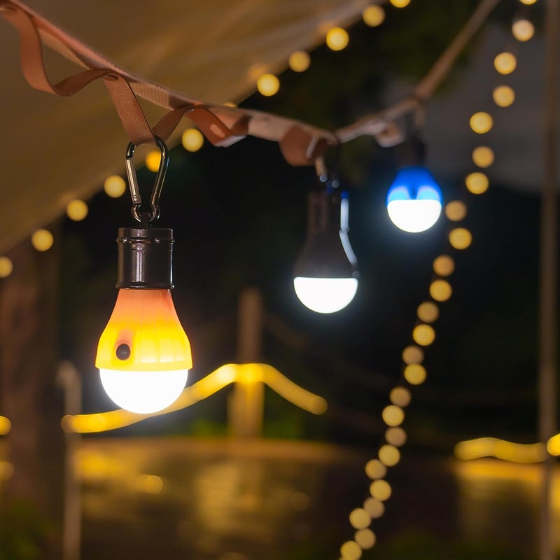 Jarxin Led Camping Lantern USB Rechargeable,Outdoor Tent Lights for Camping Hanging,Kids with Clip Hook Camping Flashlight (2 Packs Black) - Image 4